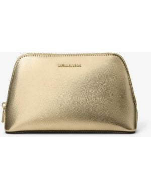 MICHAEL Michael Kors Mkneceser De Viaje Jet Set Mediano De Piel Metalizada - Neutro