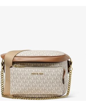 Michael Kors Outlet Mk Slater Medium Signature Logo Sling Pack - Grey
