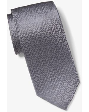 Michael Kors Mk Graphic Logo Silk Tie - Grey