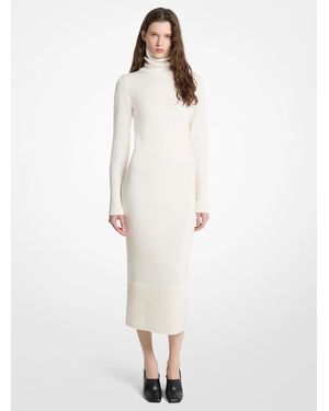 Michael Kors Michael Kors Wool Turtleneck Dress - White