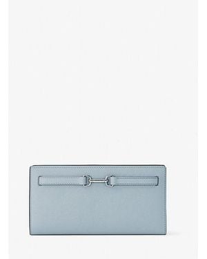 Michael Kors Carson Large Pebbled Leather Wallet - Blue