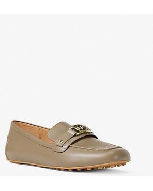 Michael Kors Mandy Leather Moccasin Loafer - Natural