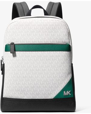 Michael Kors Outlet Mkmochila Cooper Mediana Con Bloque De Color Y Logotipo - Gris