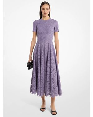 Michael Kors Corded Floral Lace Dance Dress - Purple