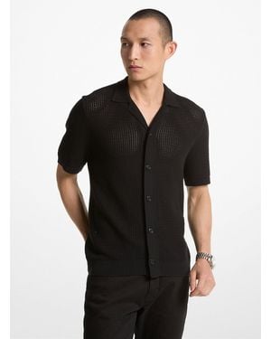 Michael Kors Mk Camicia Traforata - Nero