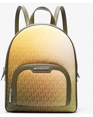 Michael Kors Jaycee Medium Ombré Signature Logo Backpack - Natural