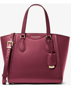 MICHAEL Michael Kors Mk Taryn Small Leather Convertible Crossbody Bag - Purple