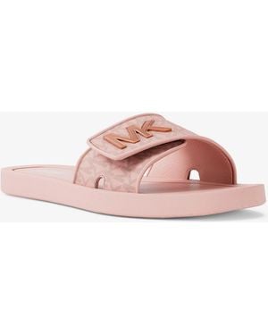 Michael Kors Palmer Signature Logo Slide Sandal - Pink