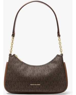 MICHAEL Michael Kors Michael Kors Nolita Extra-Small Signature Logo Chain Pochette - Brown