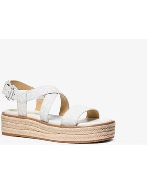MICHAEL Michael Kors Mksandalia Estilo Alpargata Lynn Con Plataforma Y Logotipo - Neutro