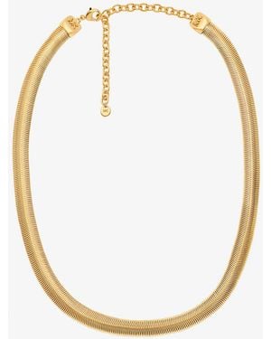 Michael Kors Mk Precious Metal-Plated Brass Tubogas Snake Chain Necklace - Metallic