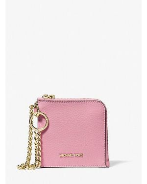 Michael Kors Jet Set Travel Pebbled Leather Chain Wallet - Pink