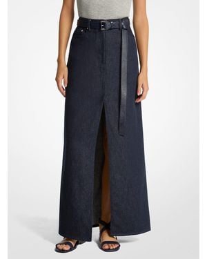 Michael Kors Denim Maxi Skirt - Blue