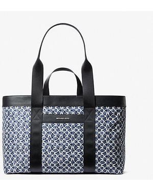 Michael Kors Lautner Logo Print Tote Bag - Blue