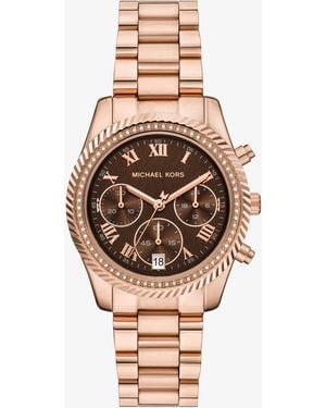 Michael Kors Lexington Pavé-Tone Watch - White