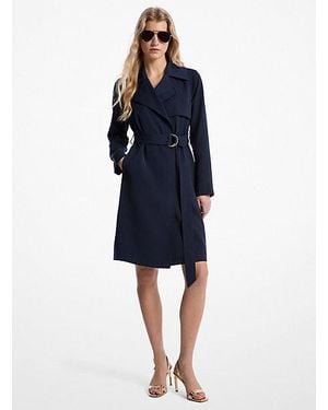 Michael Kors Belted Trench Coat - Blue