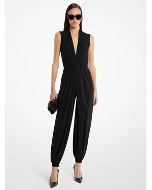 Michael Kors Michael Kors Matte Jersey Sarouel Jumpsuit - Black