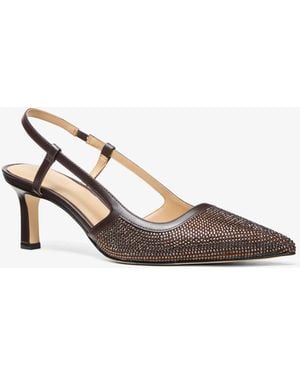 MICHAEL Michael Kors Mk Alora Suede Slingback Pump - White