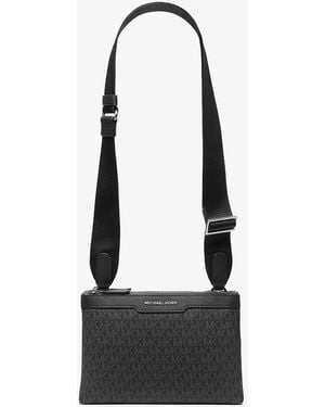 Michael Kors Mk Hudson Signature Logo Crossbody Bag - Black