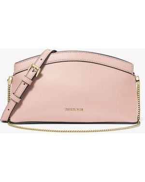 MICHAEL Michael Kors Mk Athena Small Leather Convertible Clutch - Pink