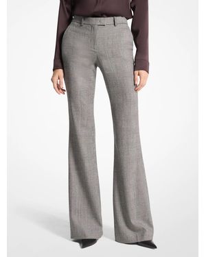 Michael Kors Haylee Wool-Blend Flare Pant - Grey