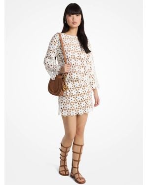MICHAEL Michael Kors Crochet A-line Mini Skirt - White
