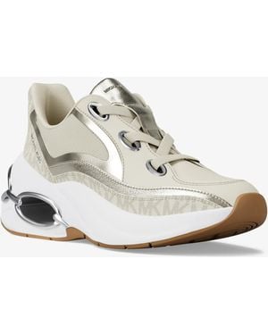MICHAEL Michael Kors Mk Toni Mixed-Media Trainer - White