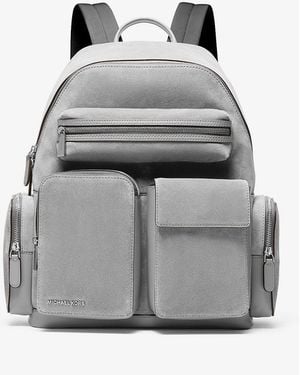 Michael Kors Mk Dakota Suede Cargo Backpack - Grey