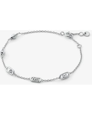 Michael Kors Mk Astor Link Small Precious Metal-Plated Sterling Chain Bracelet - Natural
