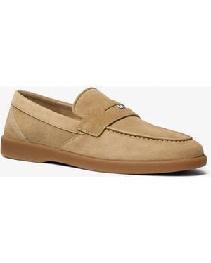 Michael Kors Mk Wesley Suede Loafer - Natural