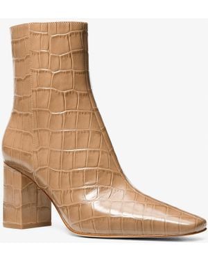 MICHAEL Michael Kors Mkbota Elise De Piel Con Motivo De Cocodrilo En Relieve - Blanco