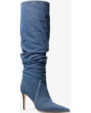 Michael Kors Michael Kors Dawn Washed Denim Boot - Blue