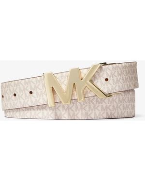 Michael Kors 4-In-1 Logo Box Belt Set - White