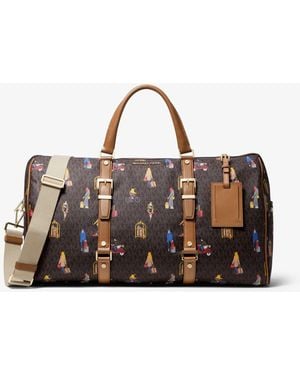 Michael Kors Mk Bedford Travel Extra-large Jet Set Girls Weekender Bag - Brown