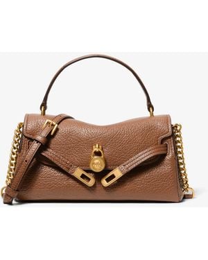 MICHAEL Michael Kors Mk Hamilton Moderne Extra-Small Textured Leather Slouchy Crossbody Bag - Black