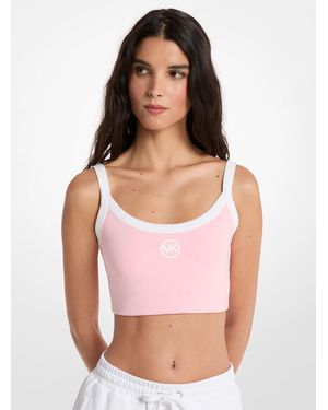 Michael Kors Stretch Knit Sports Bra - Pink