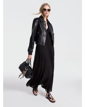 MICHAEL Michael Kors Mkchaqueta Bomber De Piel - Negro