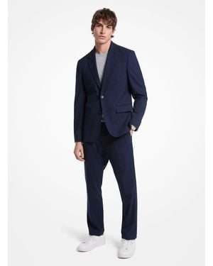Michael Kors Mk Stretch Tech Tailored Blazer - Blue