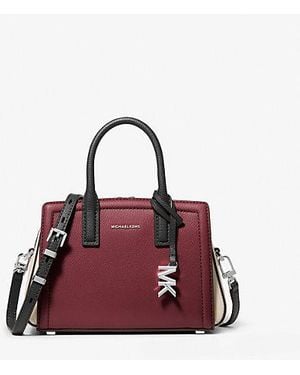 Michael Kors Laila Extra-Small Color-Block Leather Crossbody Bag - Purple