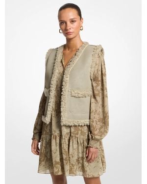 MICHAEL Michael Kors Mk Faux Shearling Vest - Natural