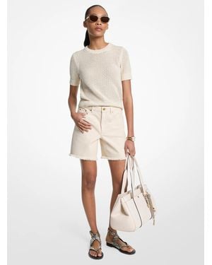 MICHAEL Michael Kors Michael Kors Boyfriend Denim Shorts - Natural