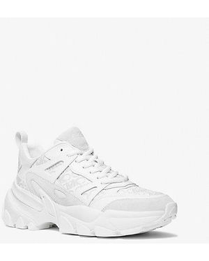 Michael Kors Sneaker Nick in pelle con logo Empire - Bianco