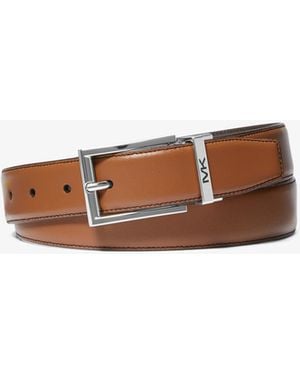 Michael Kors Reversible Leather Belt - White
