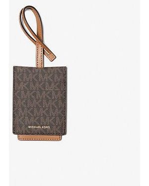 Michael Kors Jet Set Signature Logo Luggage Tag - White