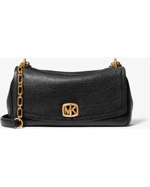 MICHAEL Michael Kors Mk Bryant Small Textured Leather Convertible Shoulder Bag - White