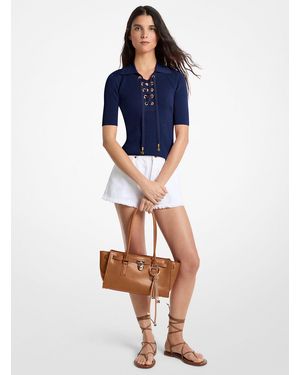 MICHAEL Michael Kors Mkpolo De Viscosa Elástica Acanalada Con Cordones - Azul