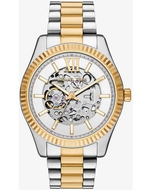 Michael Kors Mk Oversized Lexington Two-Tone Watch - Metallic