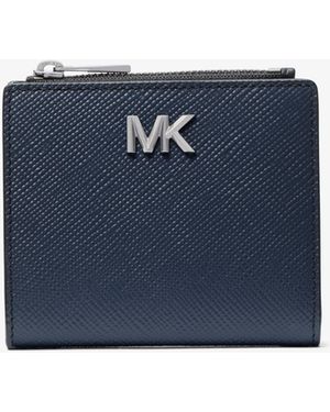 Michael Kors Mk Edison Saffiano Leather Wallet - Blue