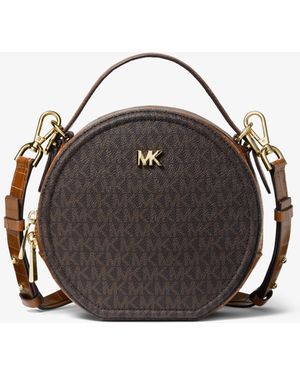 MICHAEL Michael Kors Delaney Medium Logo Canteen Crossbody Bag - Brown