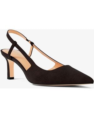 MICHAEL Michael Kors Mk Alora Suede Slingback Pump - White